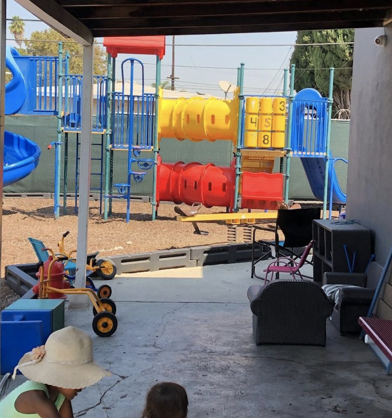 Image of the big jungle gym that's in the playground area of The Learning Box.